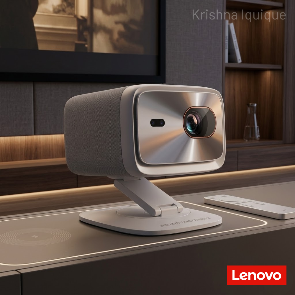 Lenovo 100P Proyector Portátil 850 ANSI | Android TV | HDR10 | 2+32GB | Enfoque Inteligente 360°