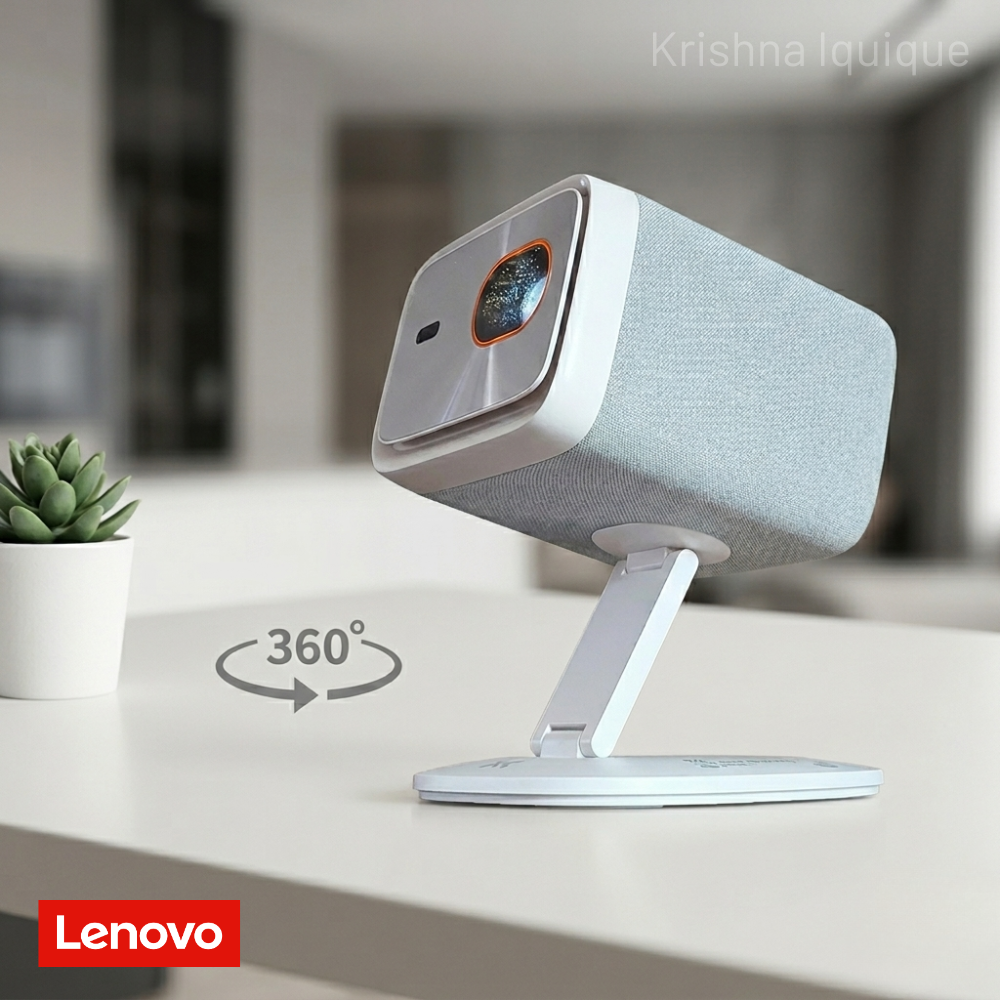 Lenovo 100P Proyector Portátil 850 ANSI | Android TV | HDR10 | 2+32GB | Enfoque Inteligente 360°