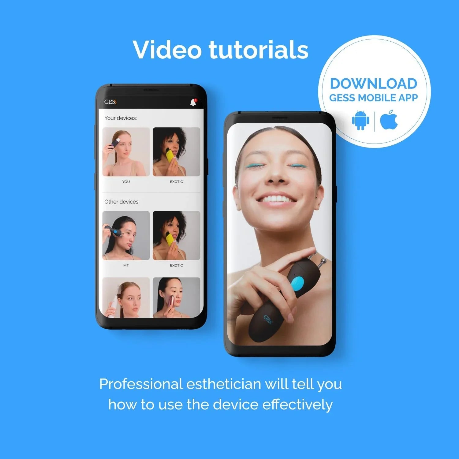 Dispositivo Microcorriente GESS MT para Reafirmar y Reducir Arrugas Faciales