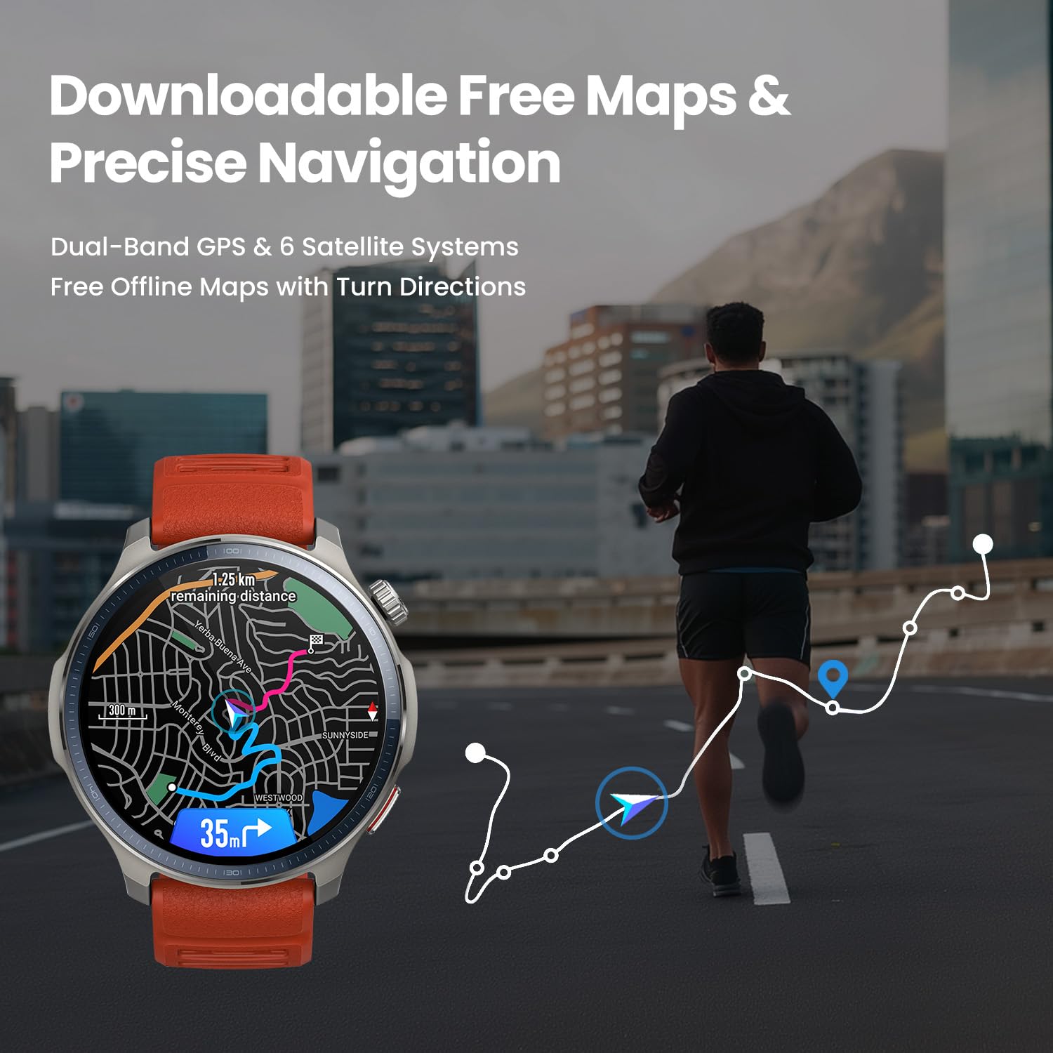 Amazfit Balance 2 Reloj Inteligente Premium con Pantalla de Zafiro