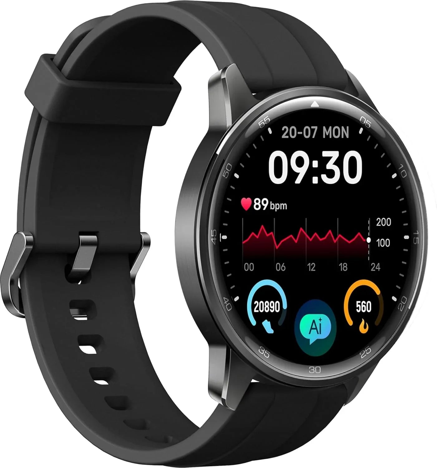 realme Watch S2, 1.43" AMOLED Display, IP68 Dust & Water Resistance, Customisable Watch Faces, AI Customised Health Tracking, Super AI Engine & Upto 20 Days Battery Smartwatch - (Black Band/Black)
