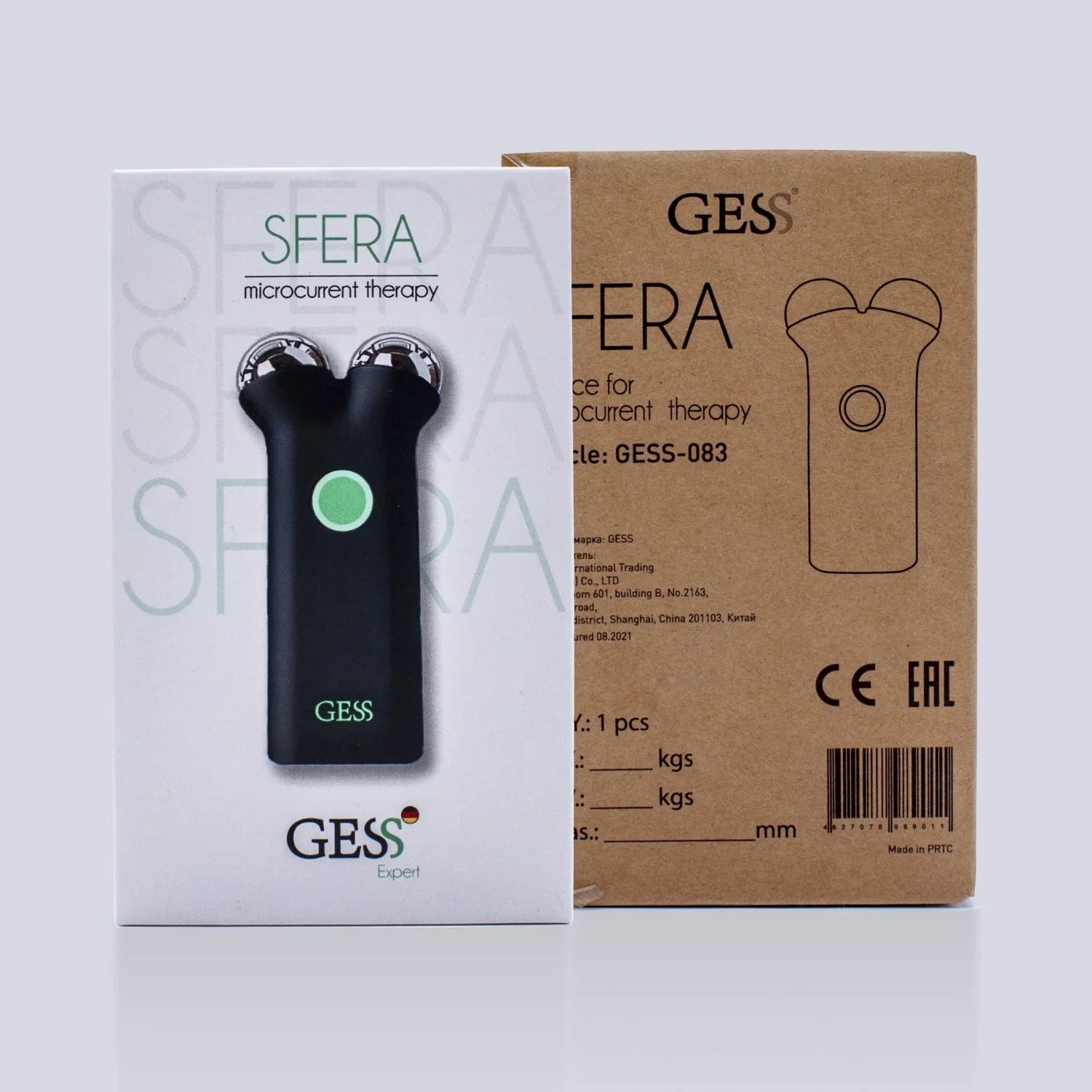 Masajeador Facial GESS Sfera Microcorriente Recargable con 4 Modos