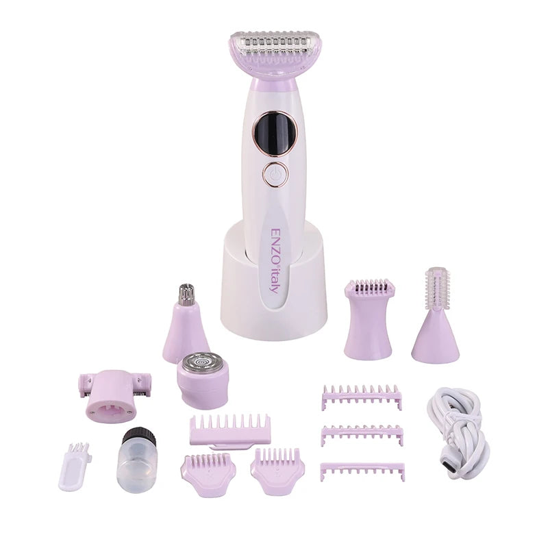 Epilador Eléctrico 6 en 1 ENZO para Cara y Bikini