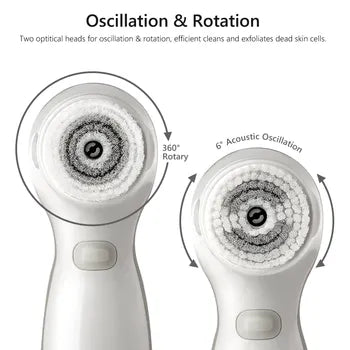 Cepillo de limpieza facial con oscilación y rotación, limpiador eléctrico de giro profundo