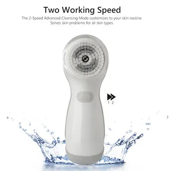 Cepillo de limpieza facial con oscilación y rotación, limpiador eléctrico de giro profundo