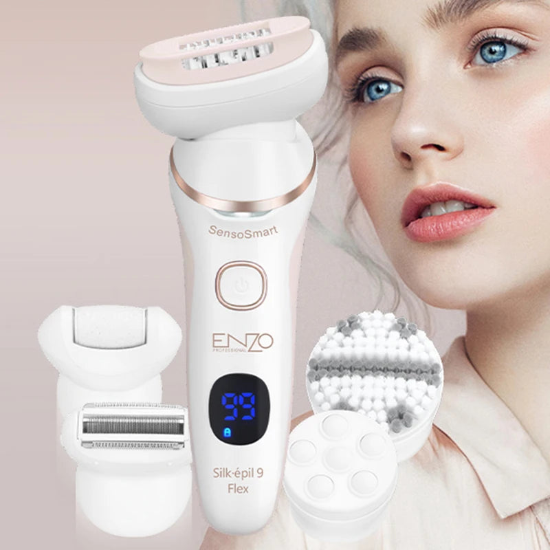 ENZO EN-0106 Depiladora Facial 5 en 1 Portátil de Alta Calidad