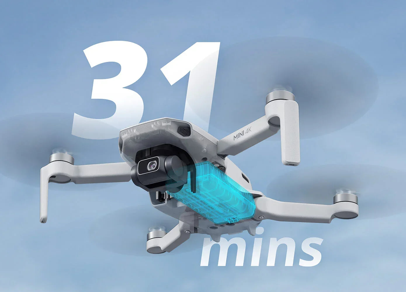 DJI Mini 4K Dron Ultraligero 249g Cámara 4K Gimbal 3 Ejes 31 Min 10km