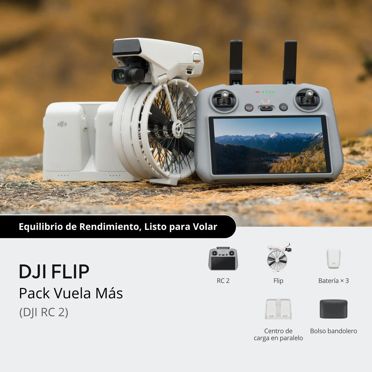 DJI Flip Fly More Combo RC 2: Máxima autonomía y control profesional