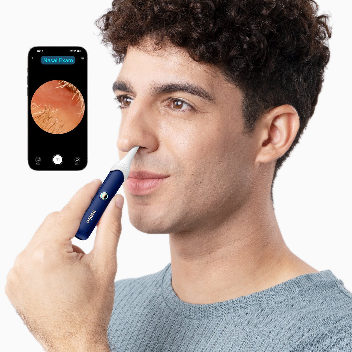 BeBird EarSight Plus - Otoscopio Inteligente Tubo Flexible Vista Trasera - Mall ZOFRI Iquique