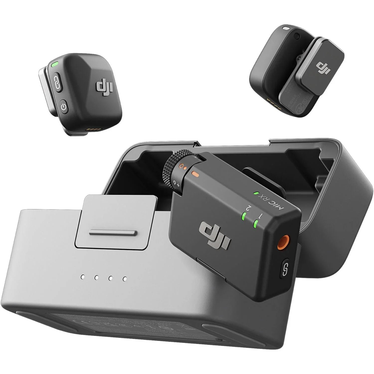 DJI Mic Mini x2 Micrófono Lavalier Inalámbrico 11.5h Cancelación Ruido 400m Vista Frontal - Krishna Iquique ZOFRI