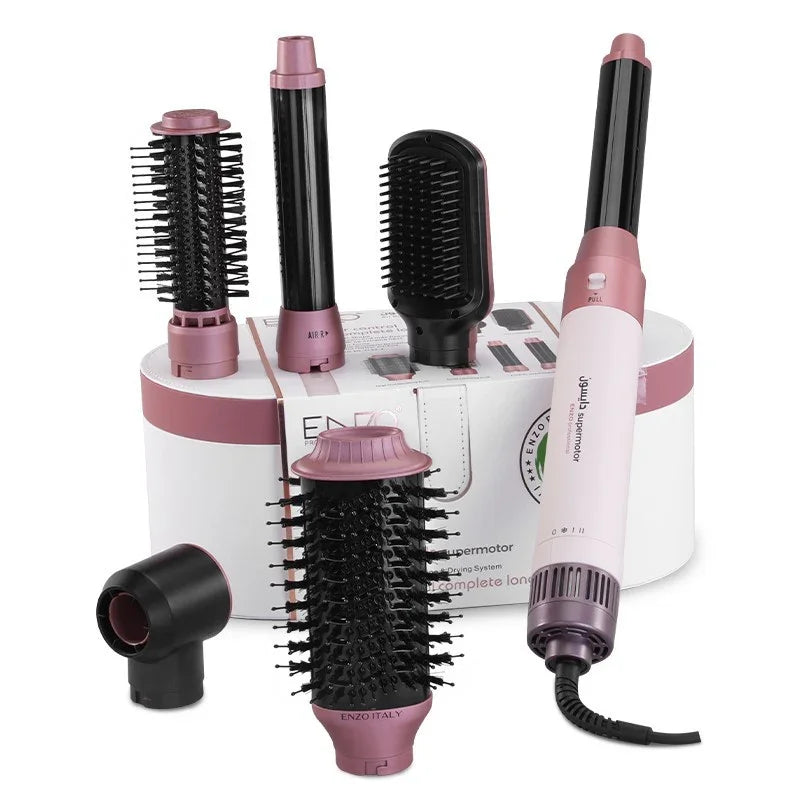 Kit Moldeador de Aire ENZO 6 en 1 Profesional Versátil para Ondas y Volumen