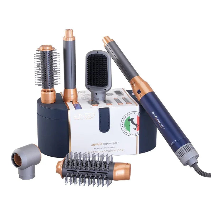 Kit Moldeador de Aire ENZO 6 en 1 Profesional Versátil para Ondas y Volumen