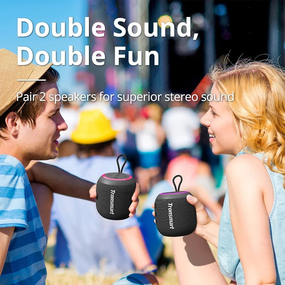 Altavoz Bluetooth portátil Tronsmart T7 Mini: Audio rico, graves equilibrados, compacto, resistente al agua IPX7