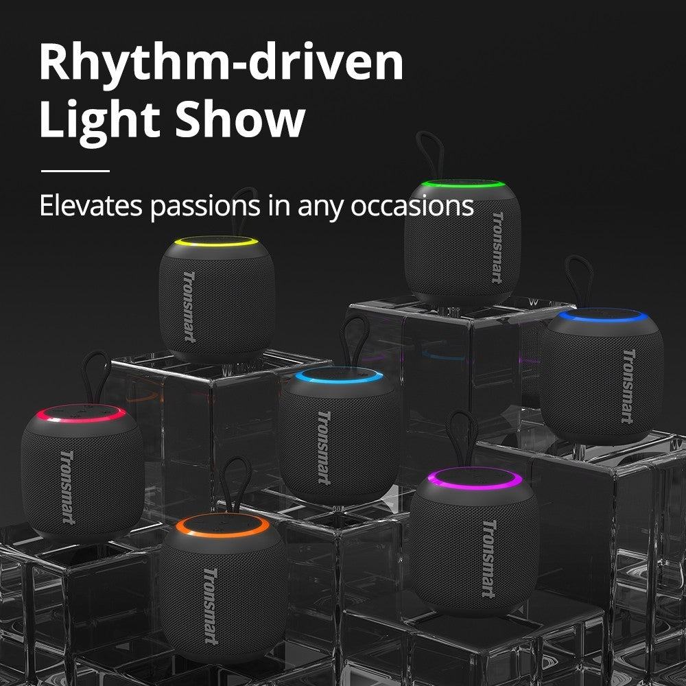 Altavoz Bluetooth portátil Tronsmart T7 Mini: Audio rico, graves equilibrados, compacto, resistente al agua IPX7