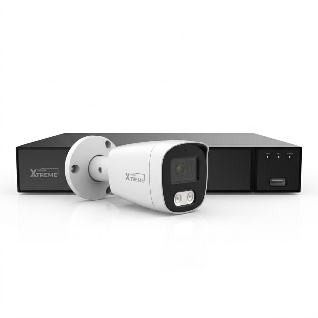 VisionX XTREME FCA kit de vigilancia 12MP Full Color, grabador 4K, disponible en 4, 8 y 16 canales