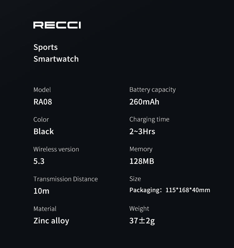 Recci RA08 - Smart Watch