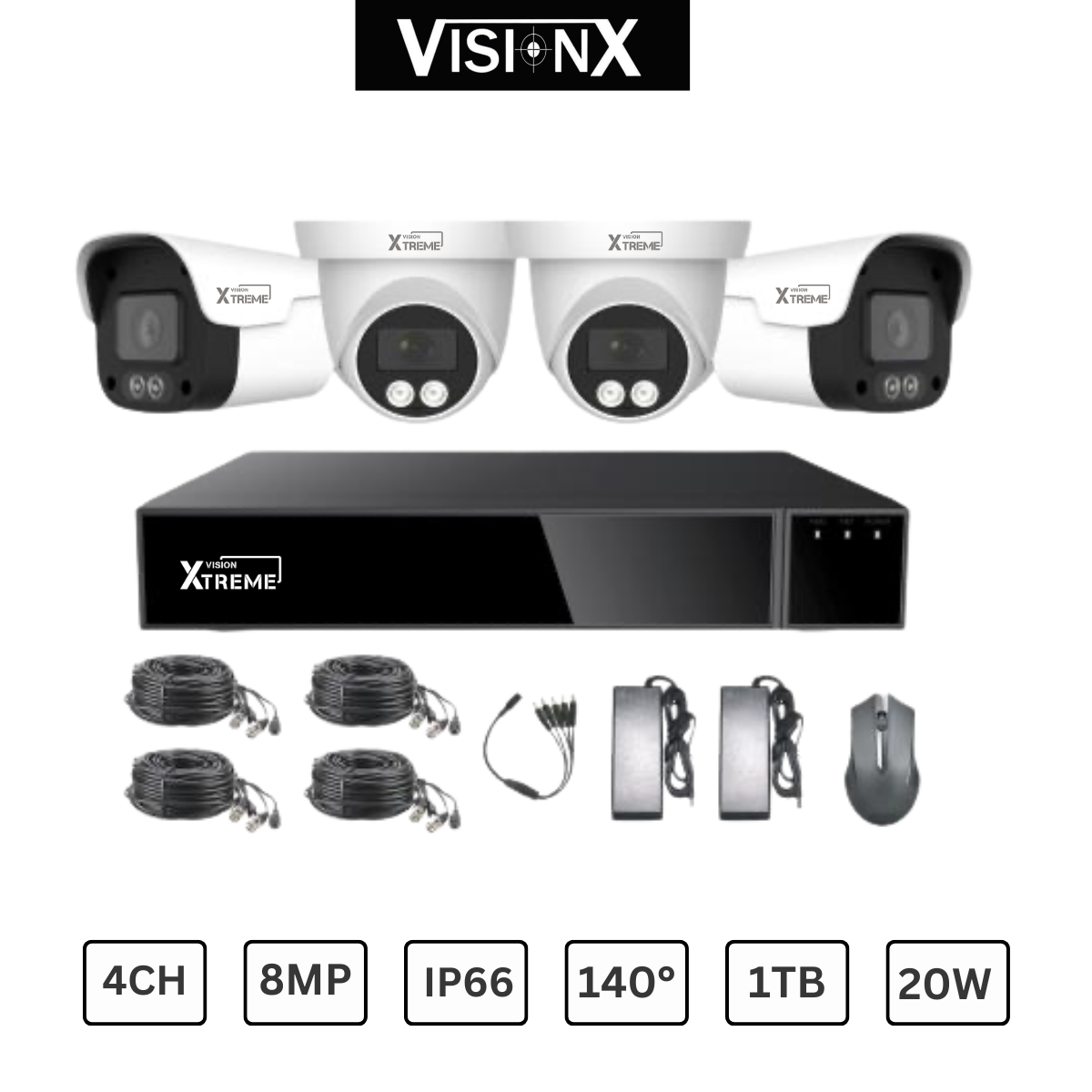 VISIONX ESSENTIAL Full-Color XVR Kit 4