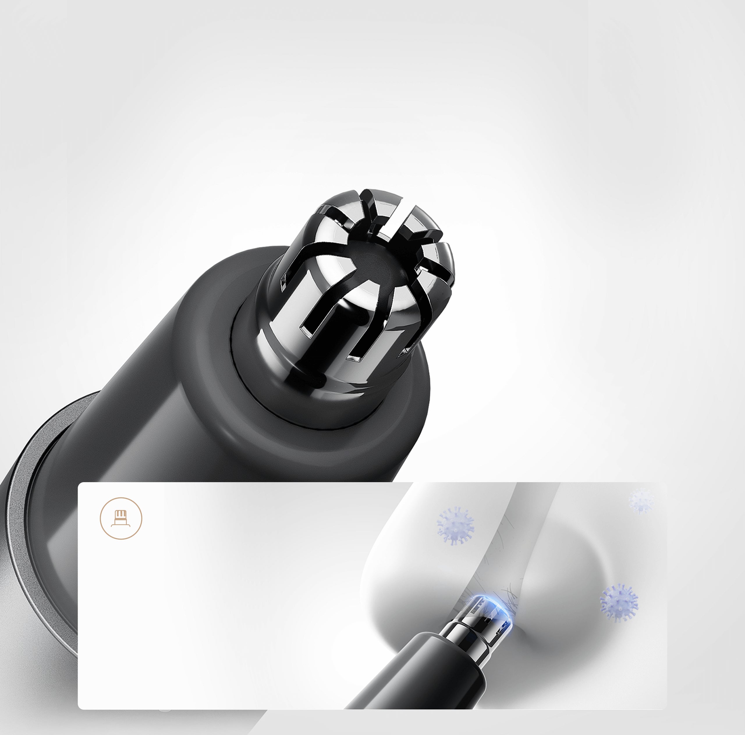 Recortador de Vello Nasal Xiaomi: Precisión, Seguro, Portátil, Impermeable, Larga Duración USB-C