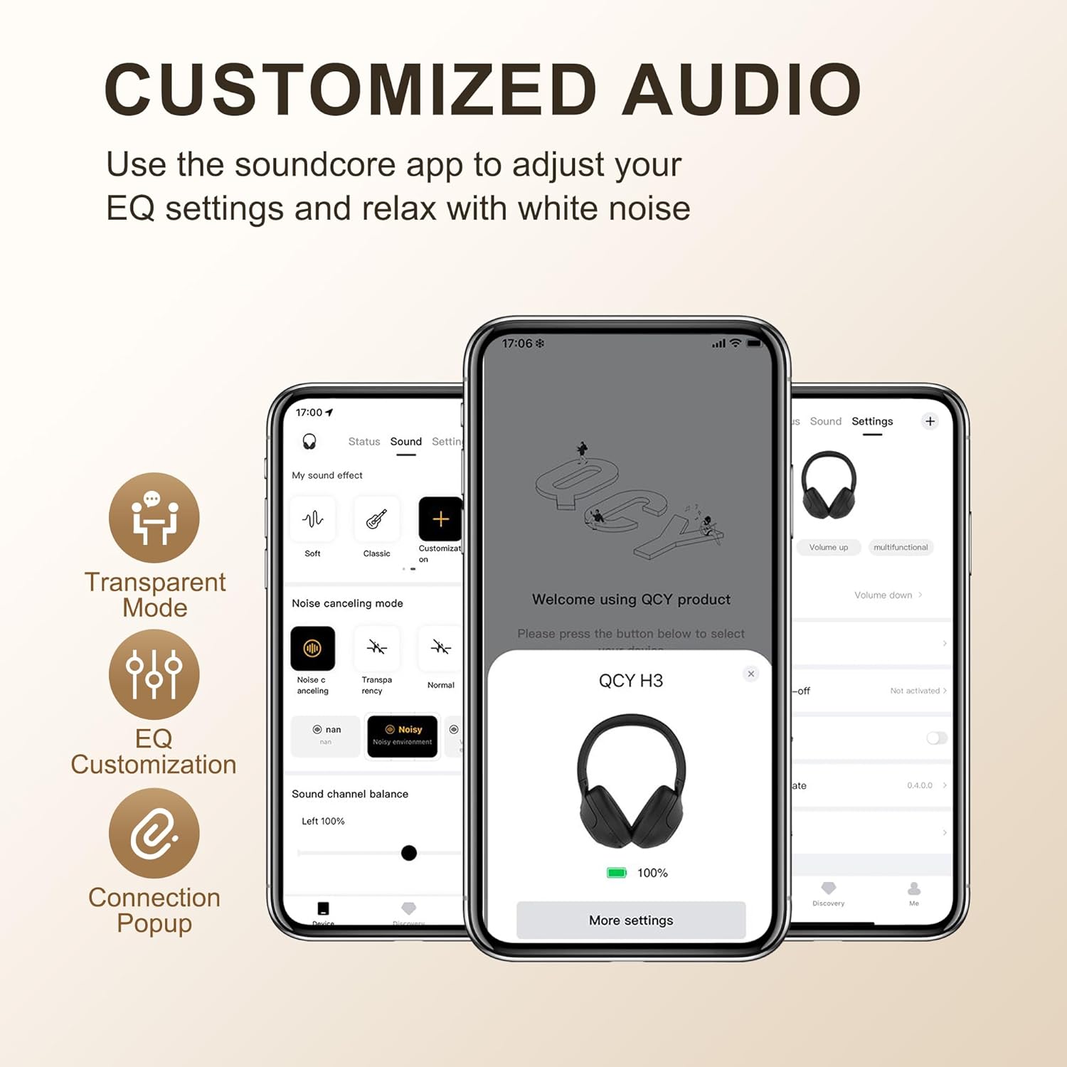 Auriculares QCY H3 ANC Over-Ear Bluetooth con Cancelación de Ruido