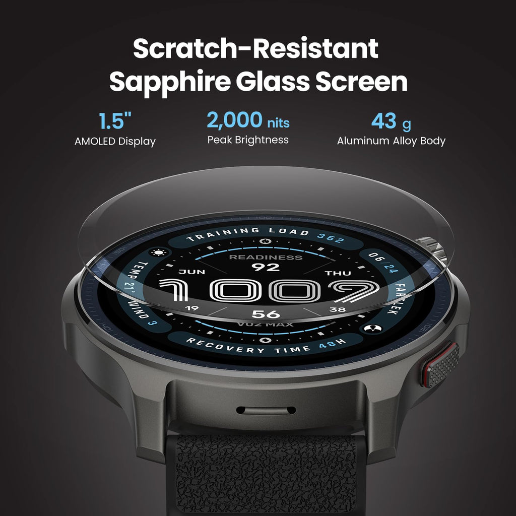 Amazfit Balance 2 Reloj Inteligente Premium con Pantalla de Zafiro