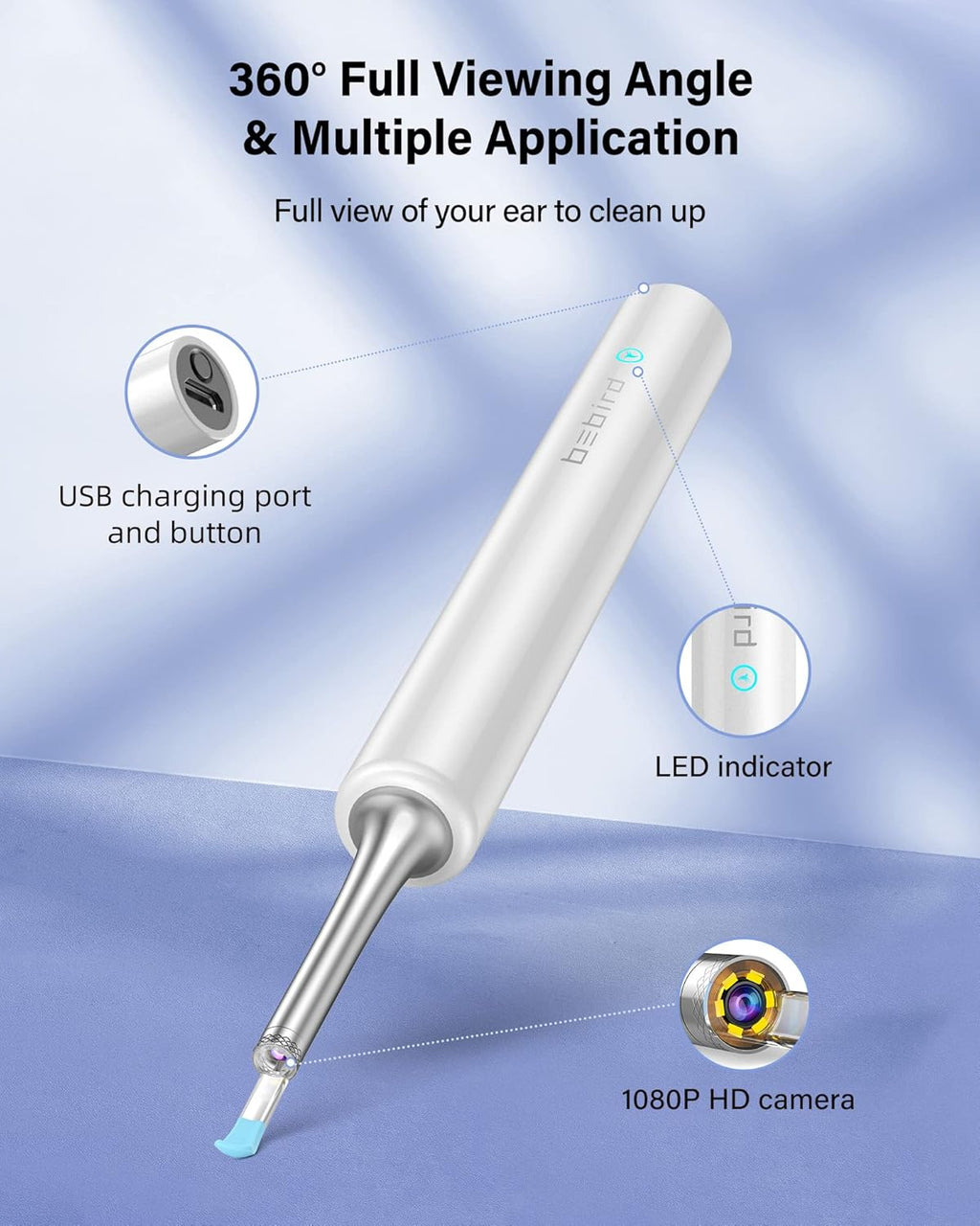 Limpieza de oídos inalámbrica BEBIRD C3