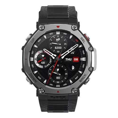 Reloj Amazfit T-rex 3 Onyx con caja de ónix de 48,5 mm y pulsera de ónix