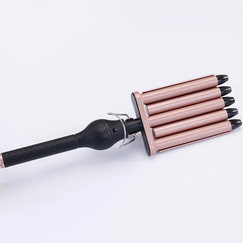 Rizador de Cabello ENZO 5 Barras Profesional con Control LED