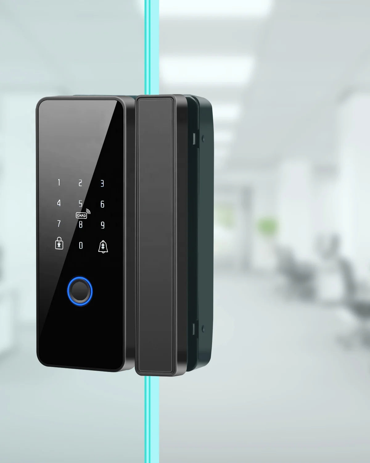 Cerradura inteligente de vidrio Tuya BT PST-008-F con huella