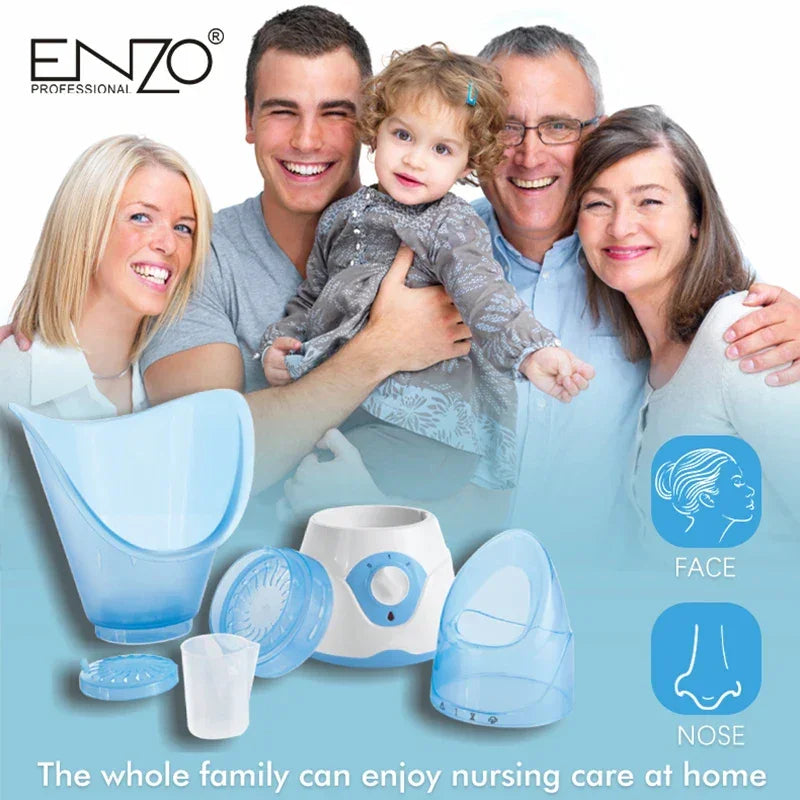 ENZO EN-8102 Vaporizador Facial de Vapor Caliente Profesional Portátil para Cuidado de la Piel