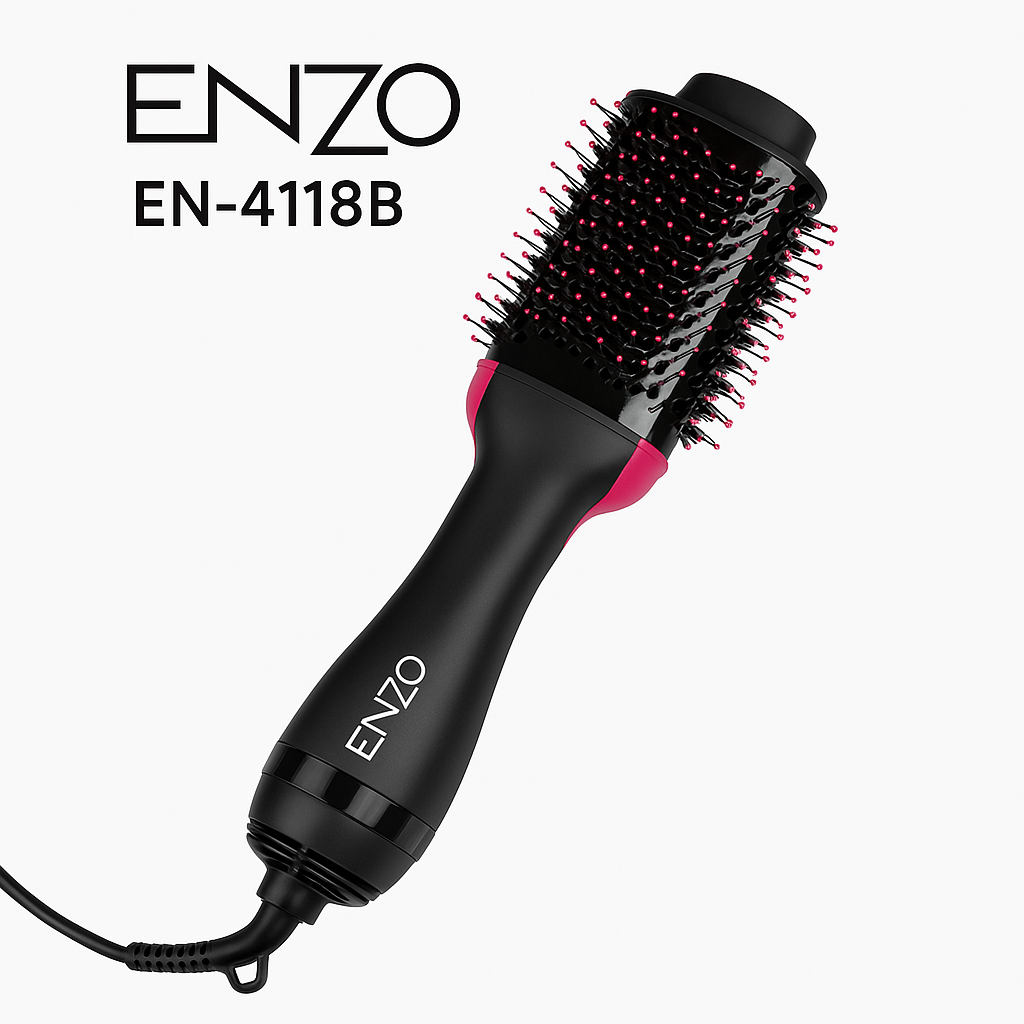 ENZO EN-4118B Cepillo Secador de Aire Caliente 2 en 1