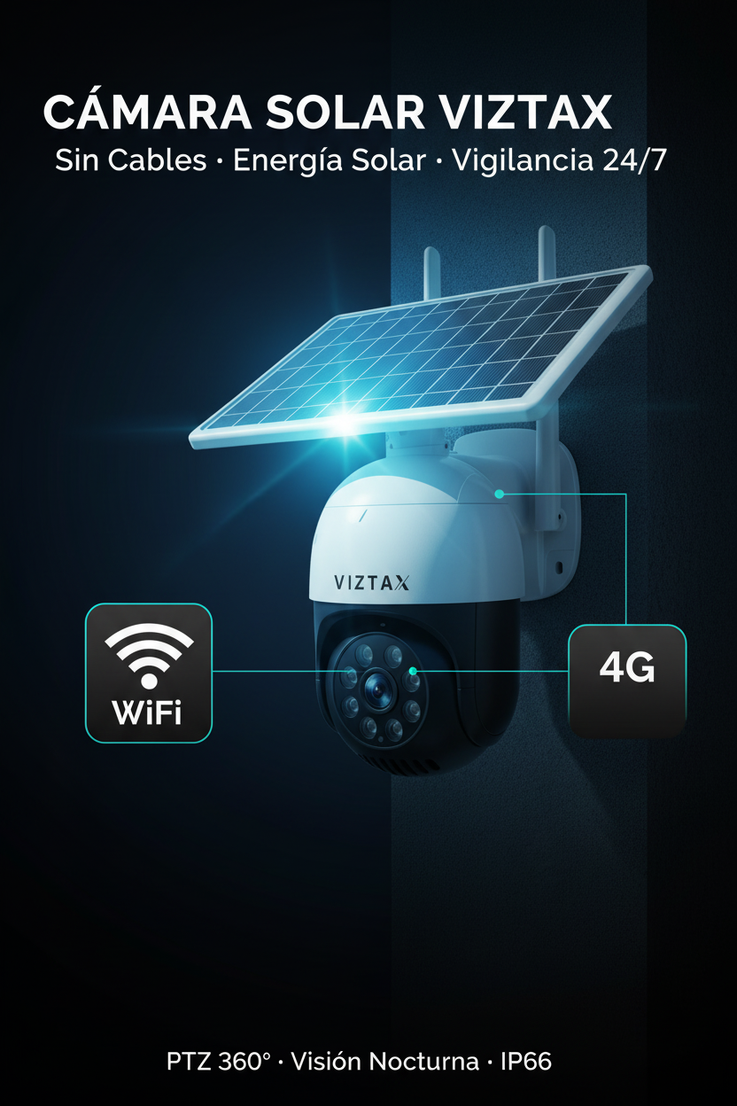 Cámara Solar VIZTAX Mobile - WiFi y 4G