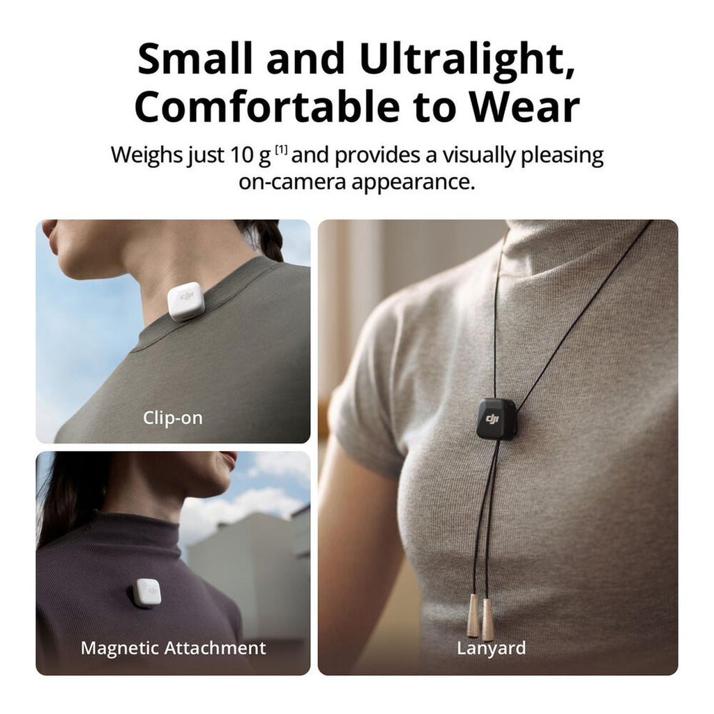DJI Mic Mini Doble Micrófono Lavalier Inalámbrico Ultraligero 11.5h Batería