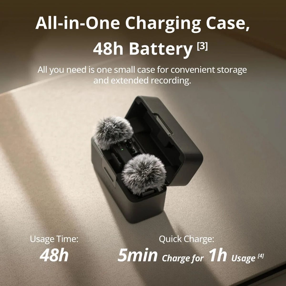DJI Mic Mini x2 Micrófono Lavalier Inalámbrico 11.5h Cancelación Ruido 400m Vista Trasera - Mall ZOFRI Iquique