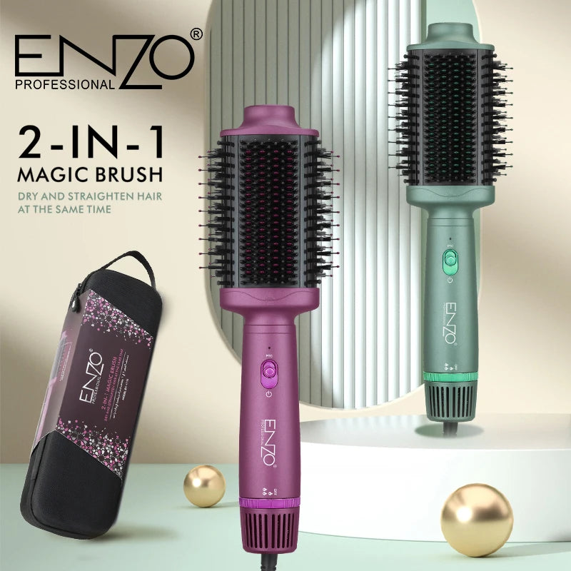 ENZO EN-4110 Cepillo Secador Voluminizador 1500W Vista Frontal - Krishna Iquique ZOFRI