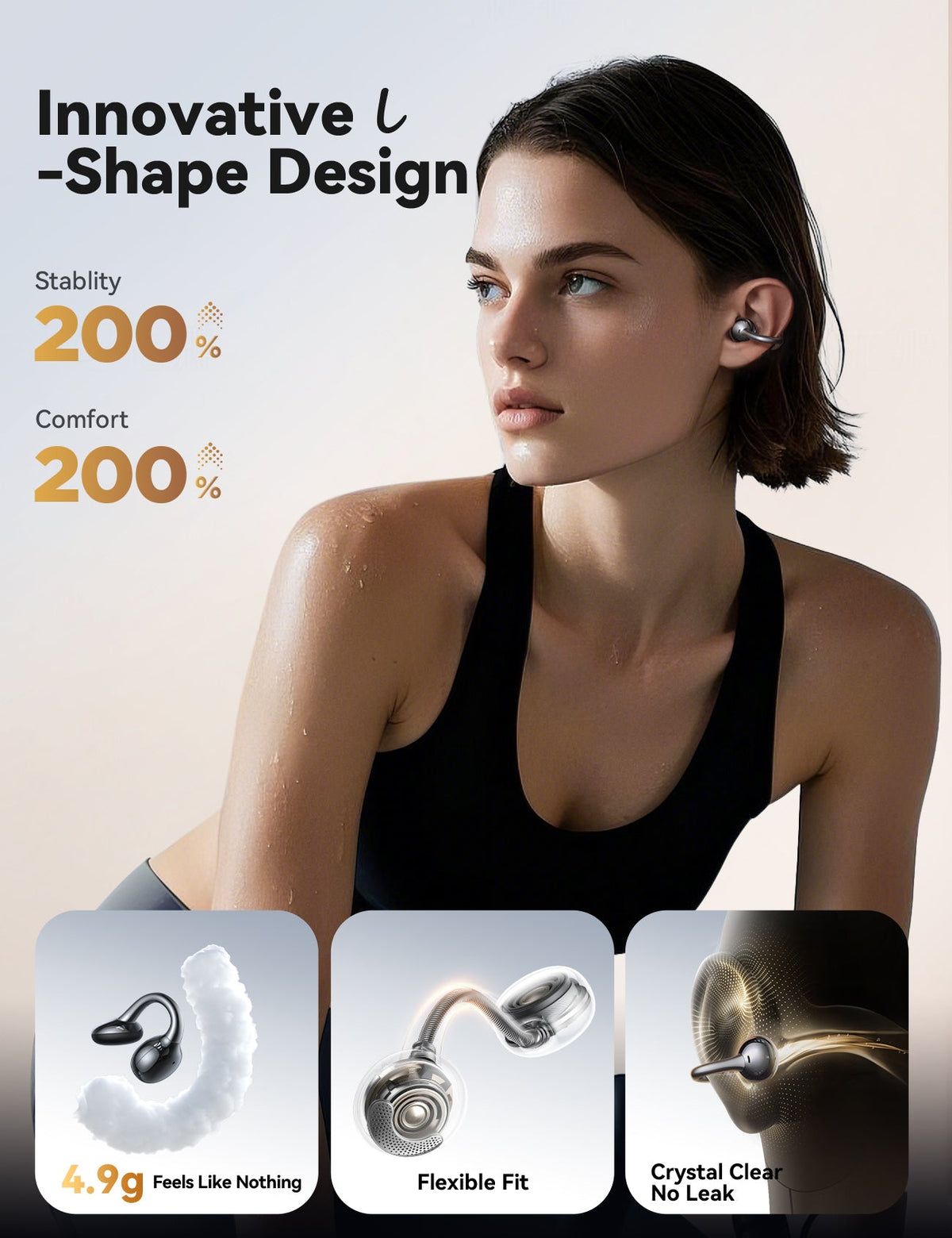Joyroom JR-OE3 Audífonos Clip-on Open-Ear Bluetooth 5.4 Control Omni-Tap 25h IPX4 En Uso - Krishna Iquique ZOFRI