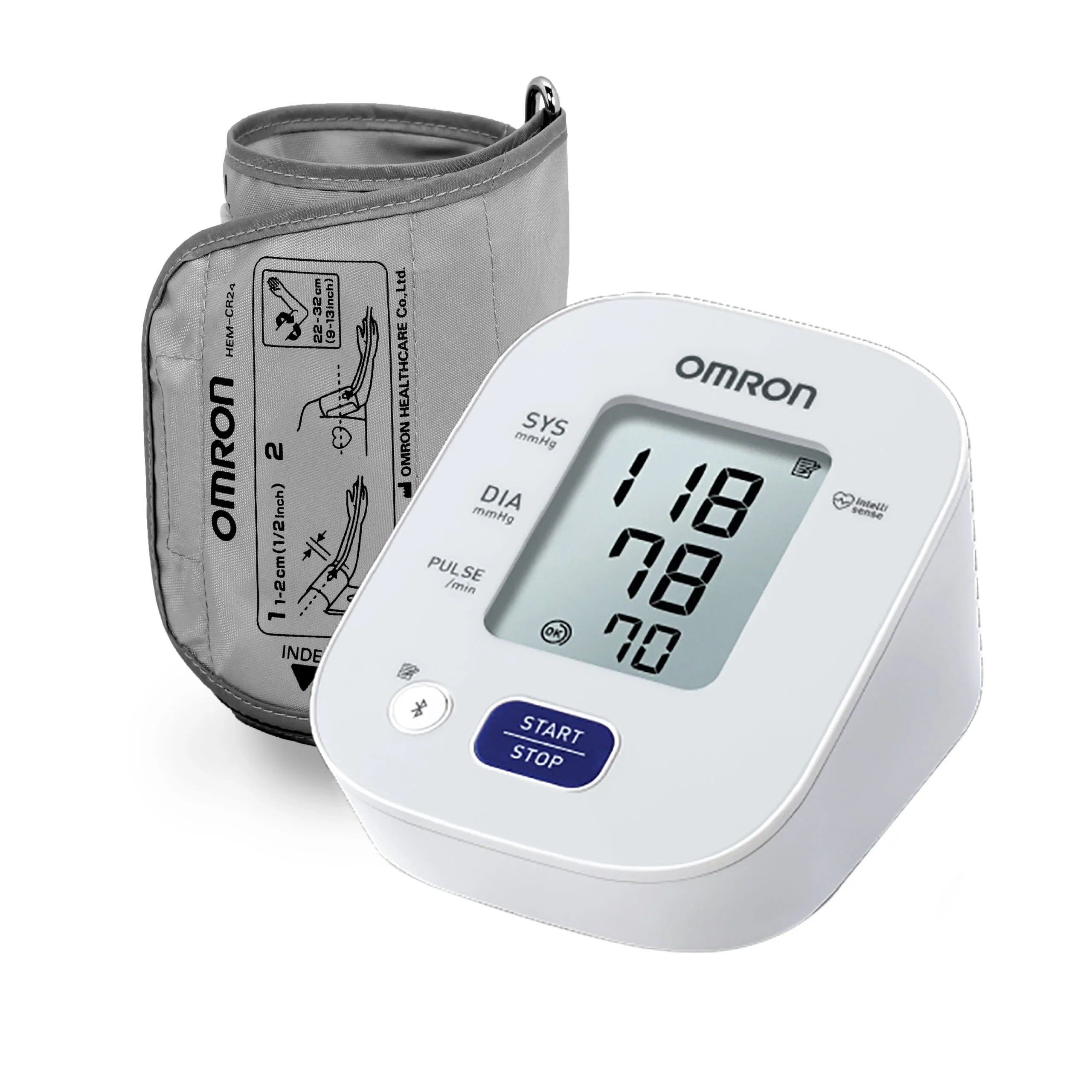 Omron HEM-7141T1 - Tensiómetro de Brazo Bluetooth con App OMRON Connect Vista Frontal - Krishna Iquique ZOFRI