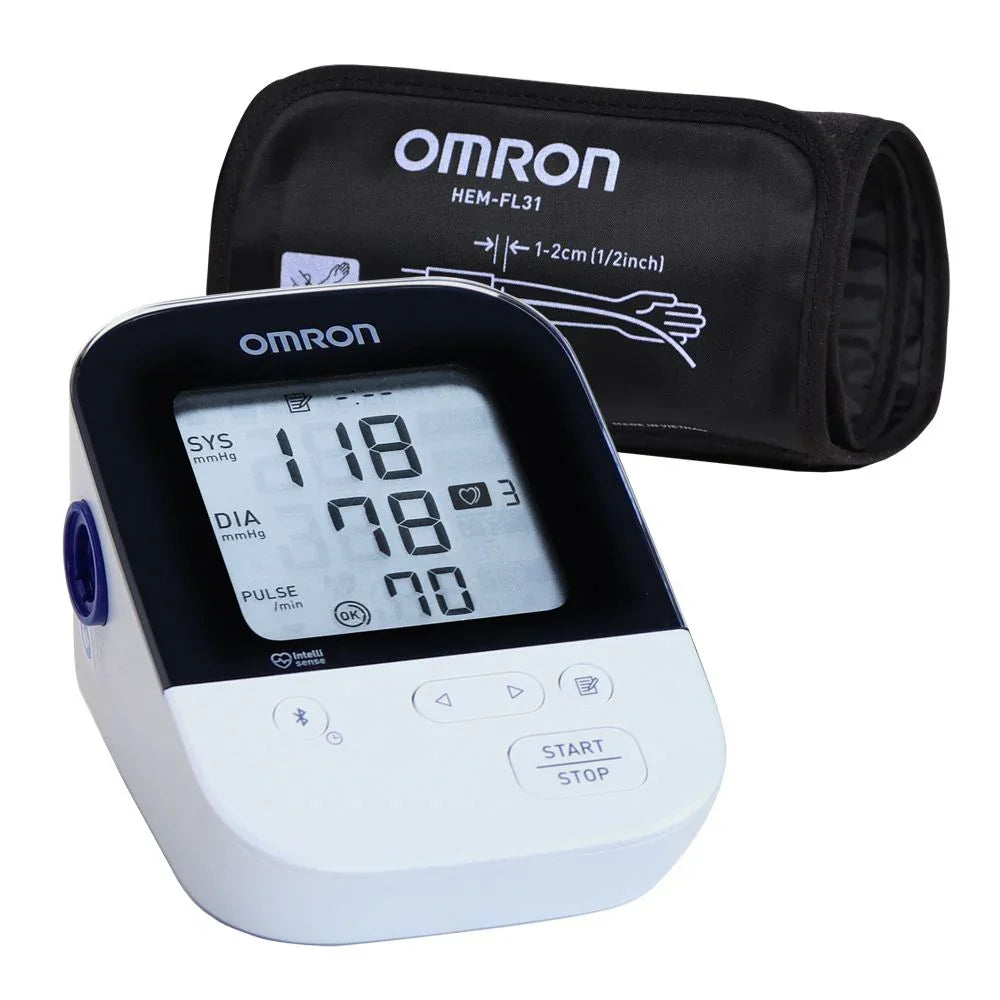 Omron HEM-7156T - Tensiómetro Intelli Wrap 360° con Bluetooth Vista Lateral - Mall ZOFRI Iquique