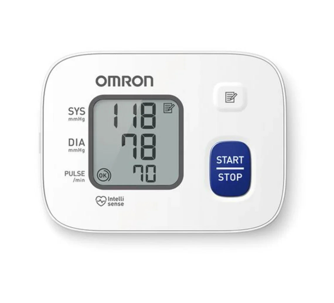 Omron RS2 HEM-6161 - Tensiómetro de Muñeca Intellisense con Detección de Arritmia Vista Completa - Krishna Iquique