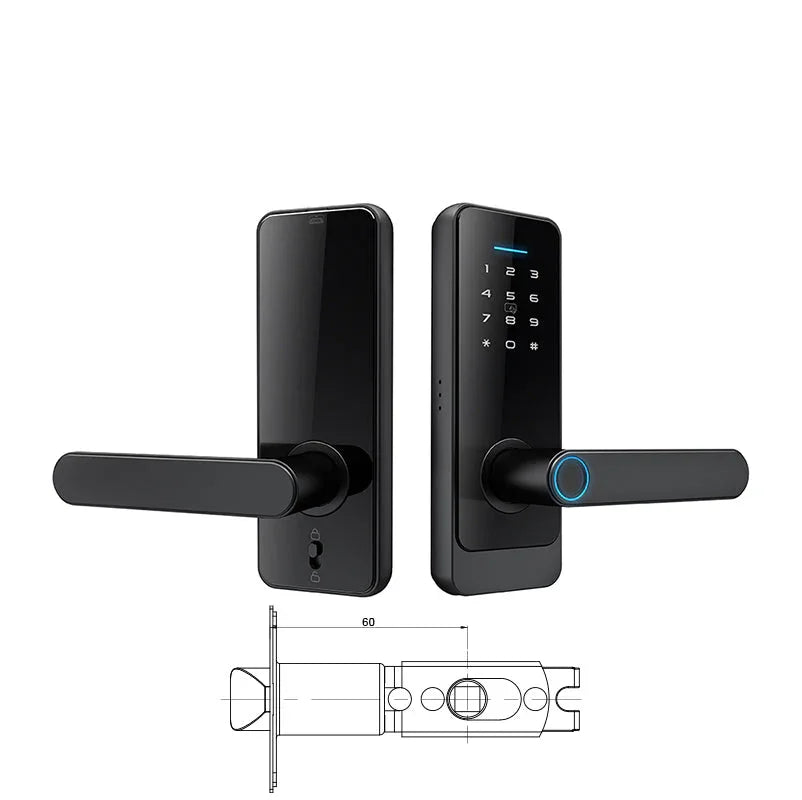 VisionX Cerradura Inteligente C89 Instalada Puerta Dorada - Krishna Iquique