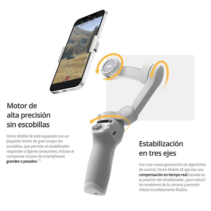 Estabilizador de Móvil DJI Osmo SE Plegable Magnético 3 Ejes Edición Rápida