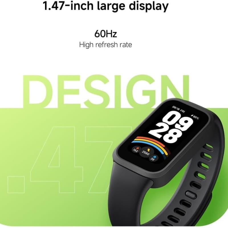 Xiaomi Smart Band 9 Active Verde Vista Trasera - Mall ZOFRI Iquique