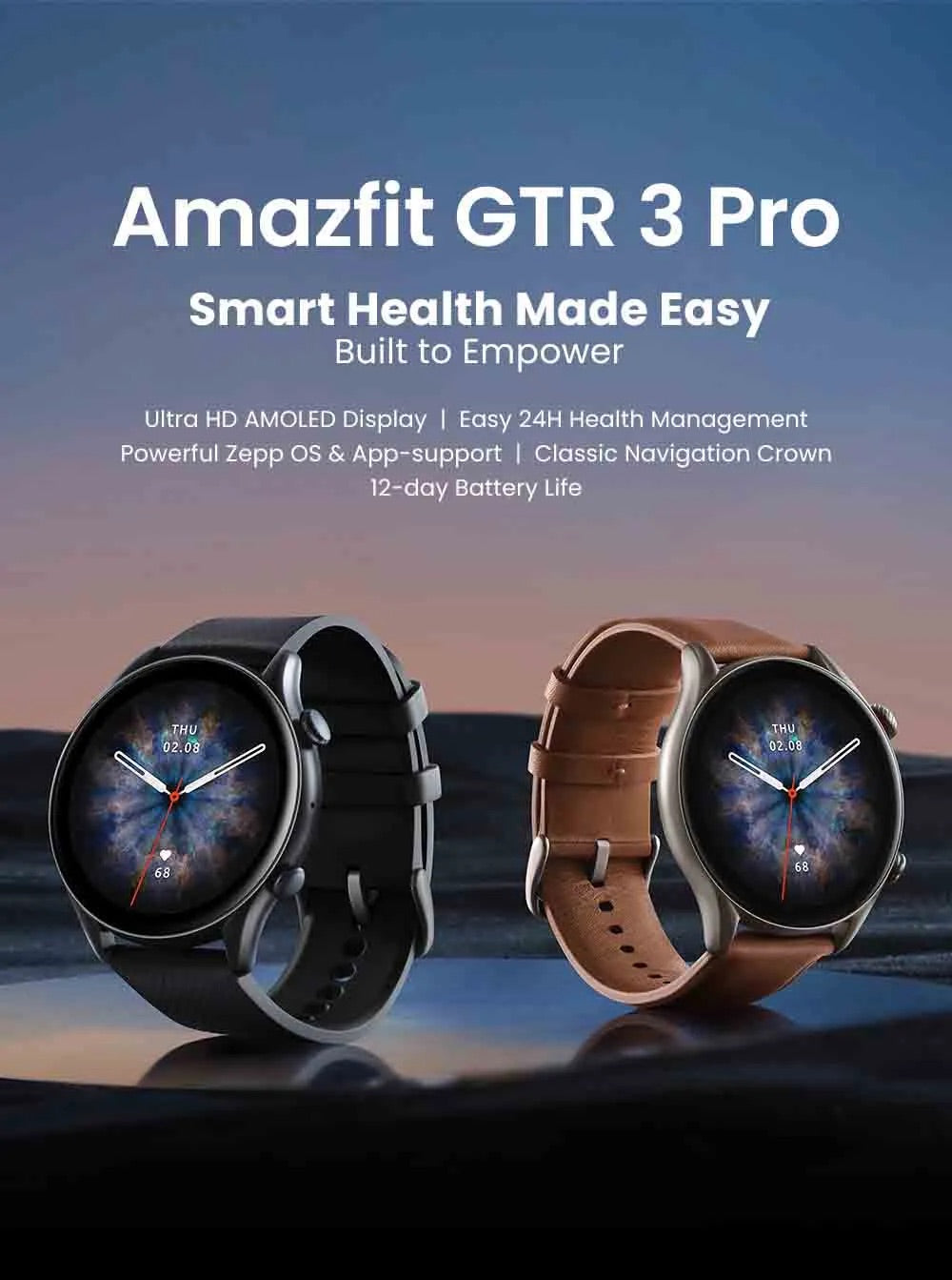 Smart Watch Xiaomi Amazfit GTR 3 Pro - Negro