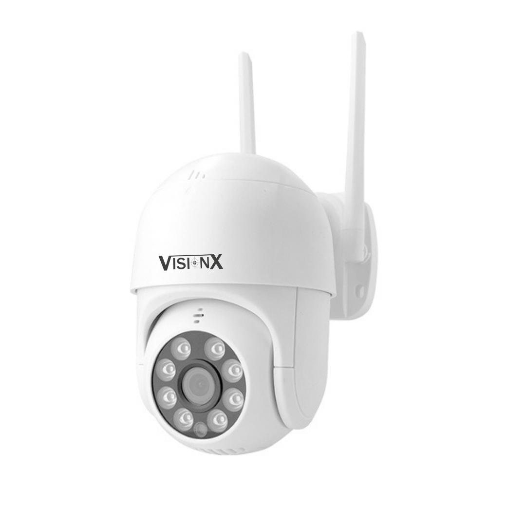 VisionX VX04 Exterior  5MP/ Gran Angular/ Nocturna  Color/ Grabacion H265/ Seguimiento/ Sirena/ Audio